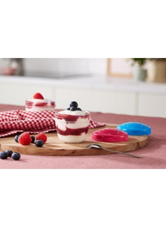 حاويات تخزين الوجبات الخفيفة الجاهزة، صلصة، أواني وجبات خفيفة متداخلة لصناديق الغداء للمدرسة والرحلات والصالة الرياضية والنوادي والعمل، أواني وجبات خفيفة صغيرة 150 مل، خالية من مادة BPA، ألوان عشوائية. (4) - Image 2