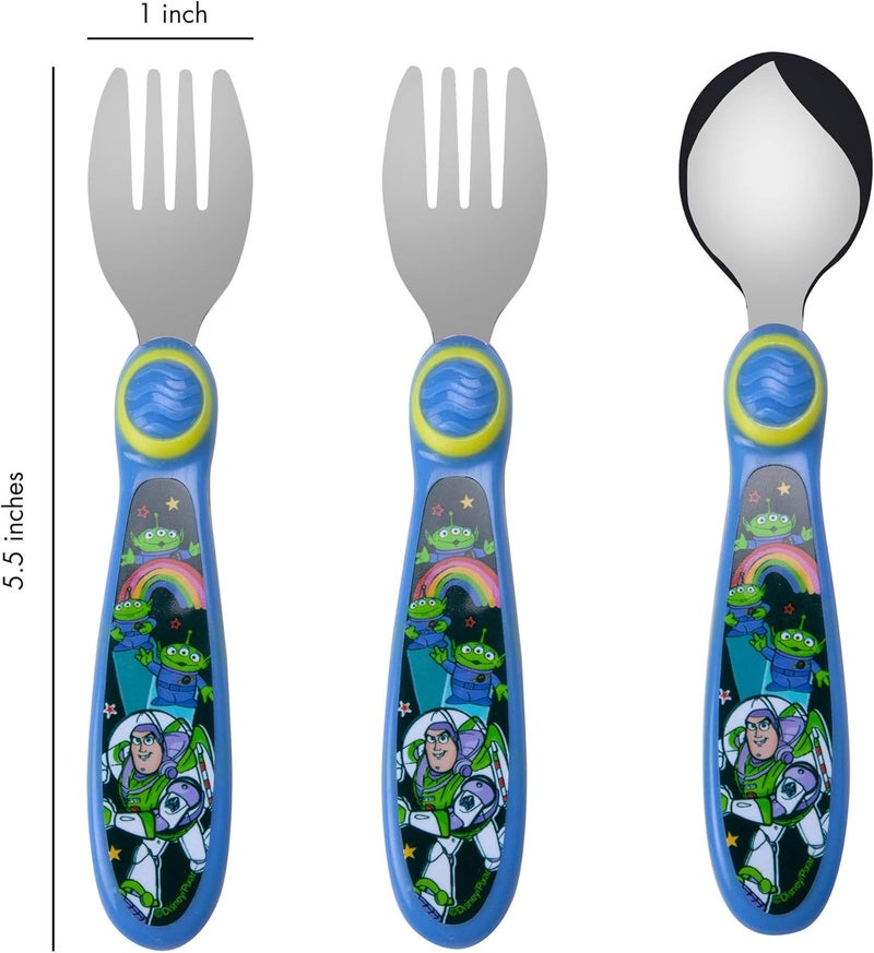 The First Years Toy Story Sculpted Flatware Set - 3 Piece Set for Kids - Image 4