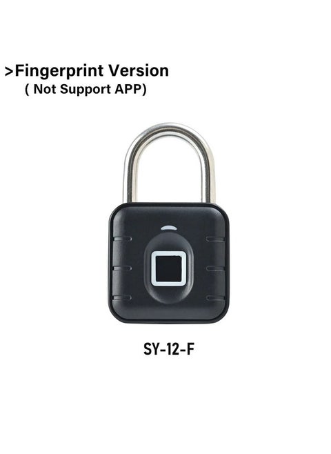 Smart Fingerprint Padlock, Anti Rust Waterproof Electronic Lock, Portable Bluetooth Fingerprint Lock, Intelligent Smart Lock For Door, Suitcase, Backpack, (Fingerprint Version, Not Support App)