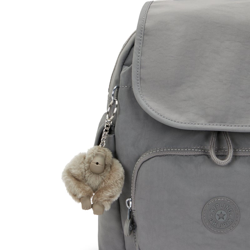 kipling City Pack Mini Inviting Grey Small Backpack - Image 4