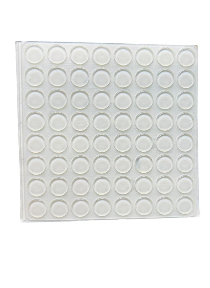 PICKWOOD PICKWOOD 3M Self Adhesive PU Dots Polyurethane BuffersBumpons Anti Skid Vibration PadStopper Clear Rubber Feet Pack of 128 Pieces Dia127 MM Thickness 17 MM PB0122  - Image 1