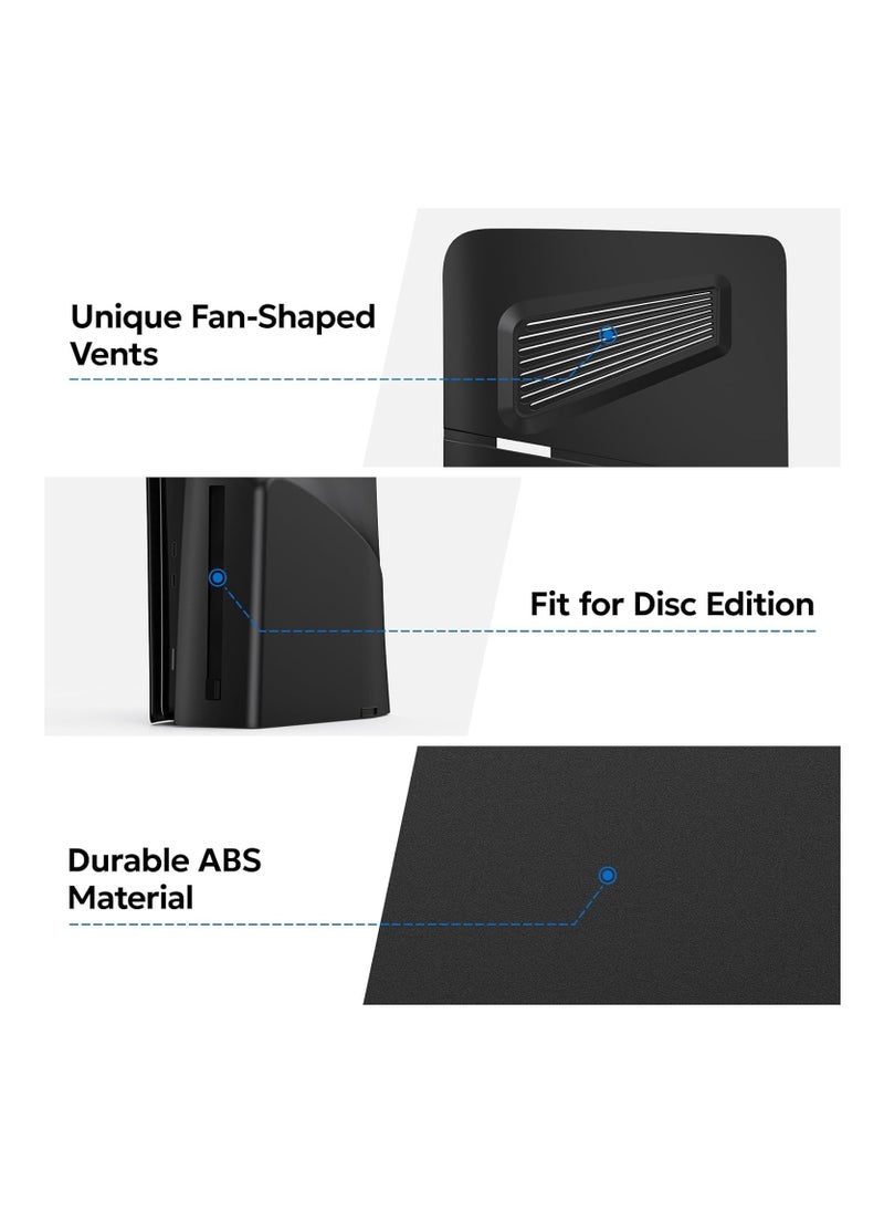 XICEN Premium ABS Replacement Shell for PS5 Slim Disc Edition (Black)  - Image 4