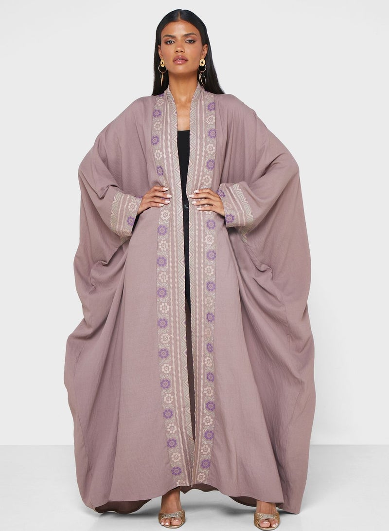 Embroidered Cape Sleeve Abaya