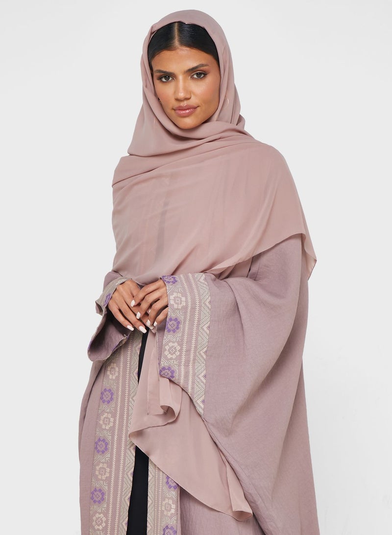 Embroidered Cape Sleeve Abaya