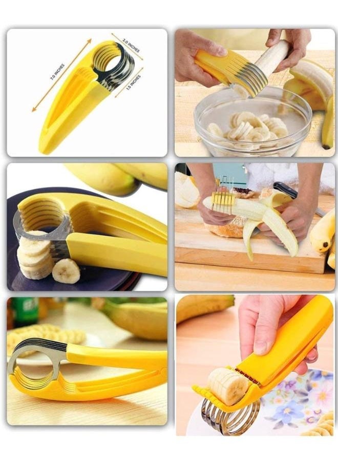 Generic - Stainless Steel Banana Cutter Your Must-Have Kitchen Companion for Perfectly Sliced Fruits Vegetables and More - Image 1