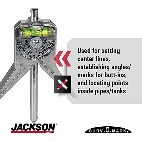 Jackson Safety أداة تحديد مركز أنابيب جاكسون سيفتي - رأس على شكل Y قياسي 4 بوصة، قياس الأنابيب 0.5 بوصة وما فوق - كيرف-أو-مارك قياسي 6 - Image 4