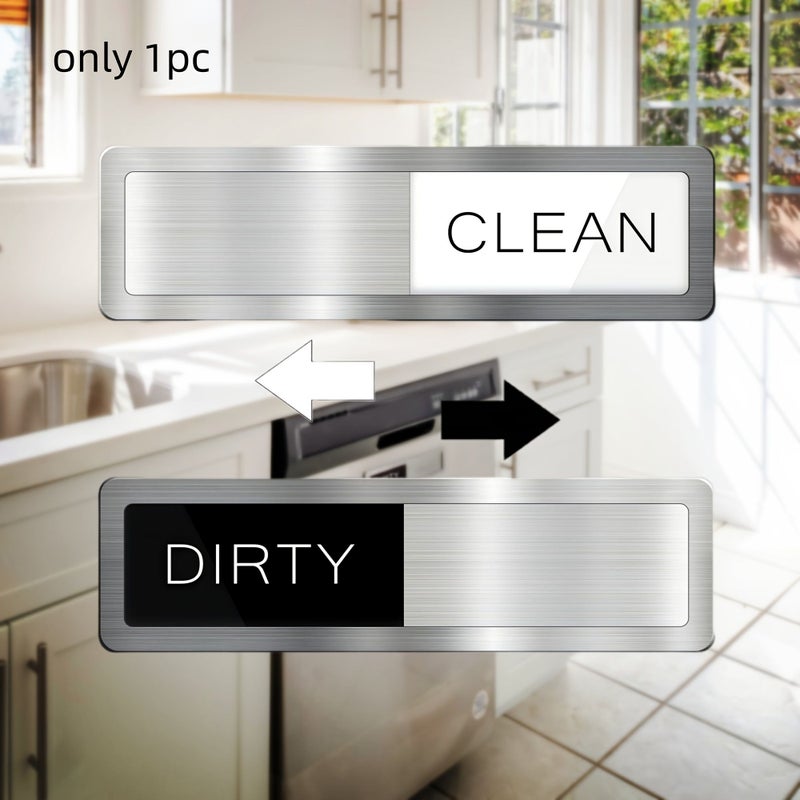1PC Dishwasher Cleaning Stain Self Adhesive Sliding Sign Dirt Indicator Kitchen Decoration Easy Read Slide Housework Indicator Black White - Image 1