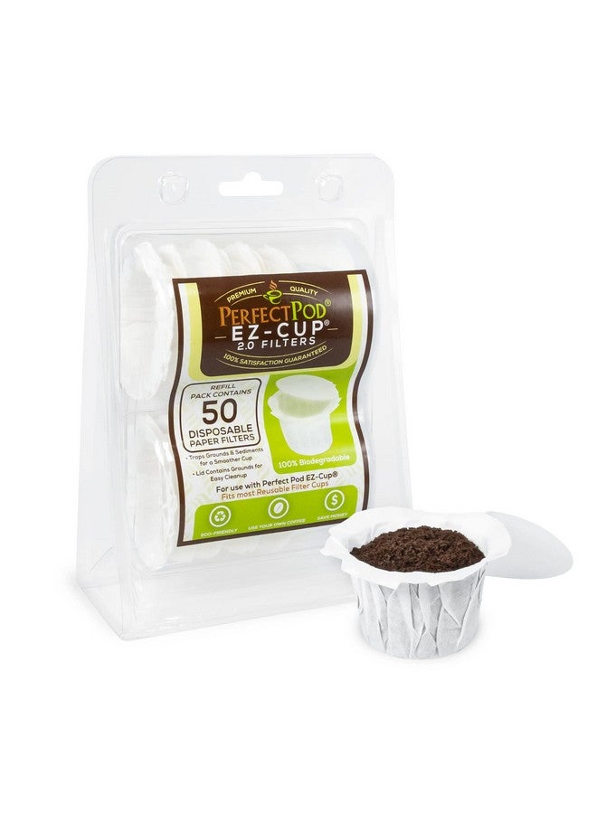 بيرفيكت بود مرشحات ورقية للاستخدام مرة واحدة من Perfect Pod EZ-Cup بتصميم غطاء حاصل على براءة اختراع لكبسولات القهوة القابلة لإعادة الاستخدام، عبوة من 8 قطع (400 مرشح)  - Image 4