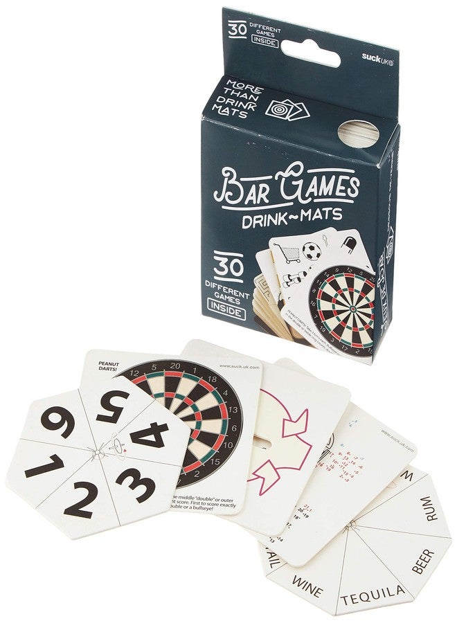 صك UK ساك يو كيه - 30 قاعدة أكواب لألعاب البار | 60 لعبة شرب مبتكرة | مجموعة قواعد أكواب لألعاب الورق | هدايا ألعاب الحفلات | مستلزمات البار | مستلزمات حفلات توديع العزوبية | متعة عائلية - Image 1