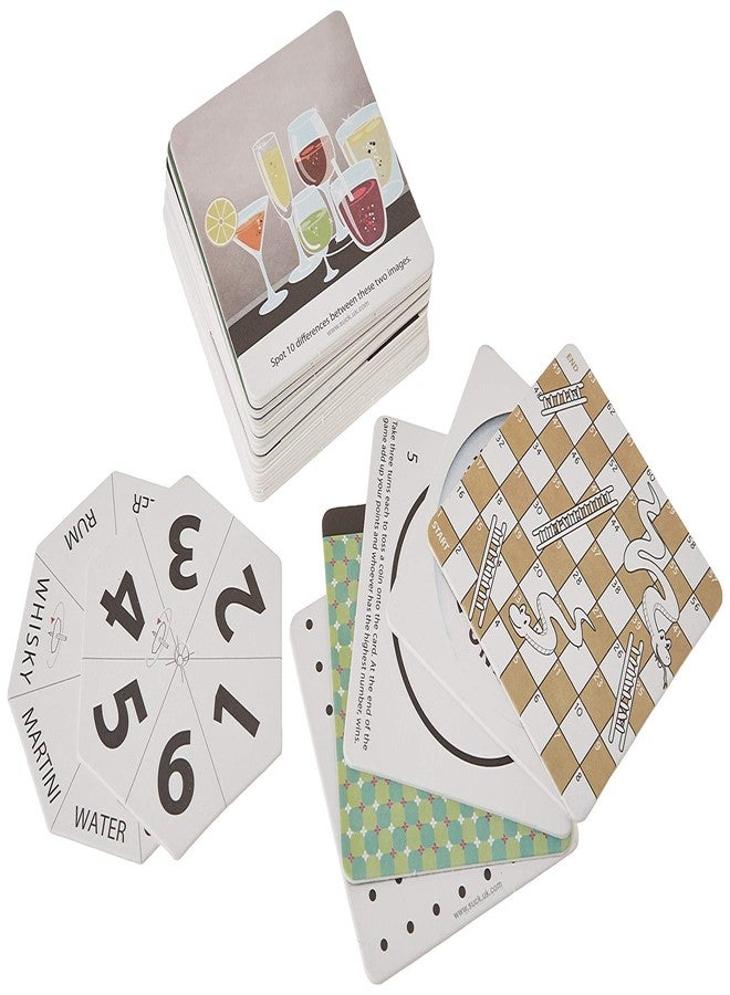 صك UK ساك يو كيه - 30 قاعدة أكواب لألعاب البار | 60 لعبة شرب مبتكرة | مجموعة قواعد أكواب لألعاب الورق | هدايا ألعاب الحفلات | مستلزمات البار | مستلزمات حفلات توديع العزوبية | متعة عائلية - Image 3