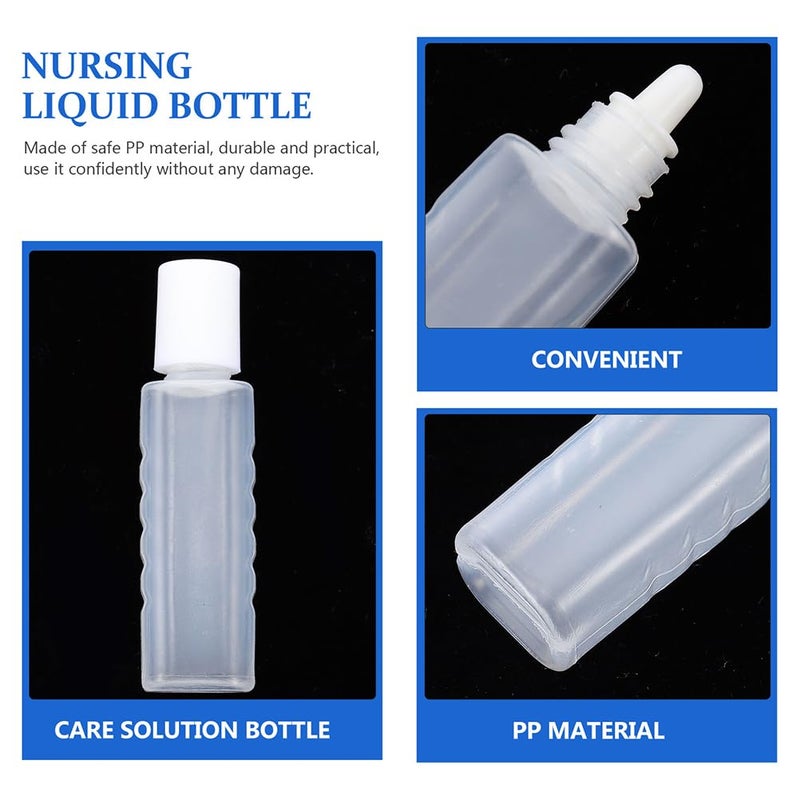 Healifty 30PCS 3ML Empty Plastic Squeezable Eye Liquid Dropper Bottles with Screw Cap, Portable Travel Empty Cosmetic Lens Care Bottle, Mini Refillable Plastic Droper Bottle - Image 3