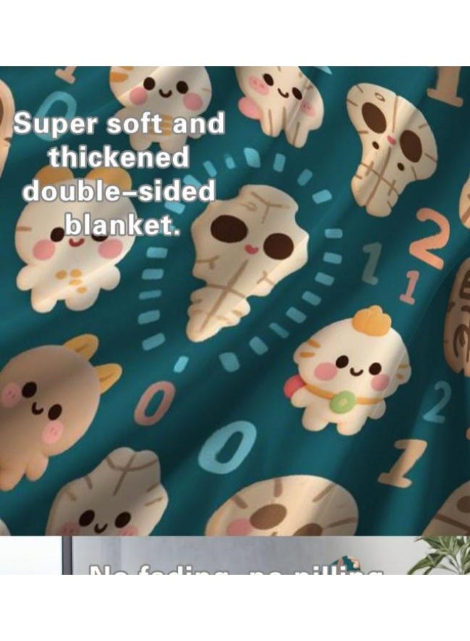 general Flannel thin blanket (warm and comfortable, suitable for sleep, gaming, dust removal and sandproof) 150cm*200cm - 560 - Image 4