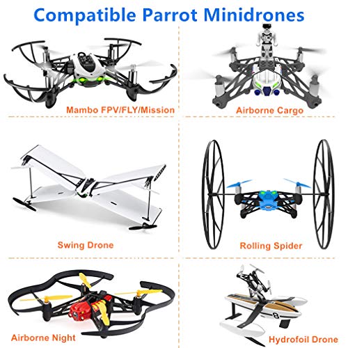 Hanatora 5 Colors Propellers Props Combo for Parrot Minidrone Mambo FPV/FLY/Mission,Swing,Rolling Spider,Airborne Cargo/Night,Hydrofoil Drone,5 Set(Colors: Blue/Red/White/Black/Yellow) - Image 2