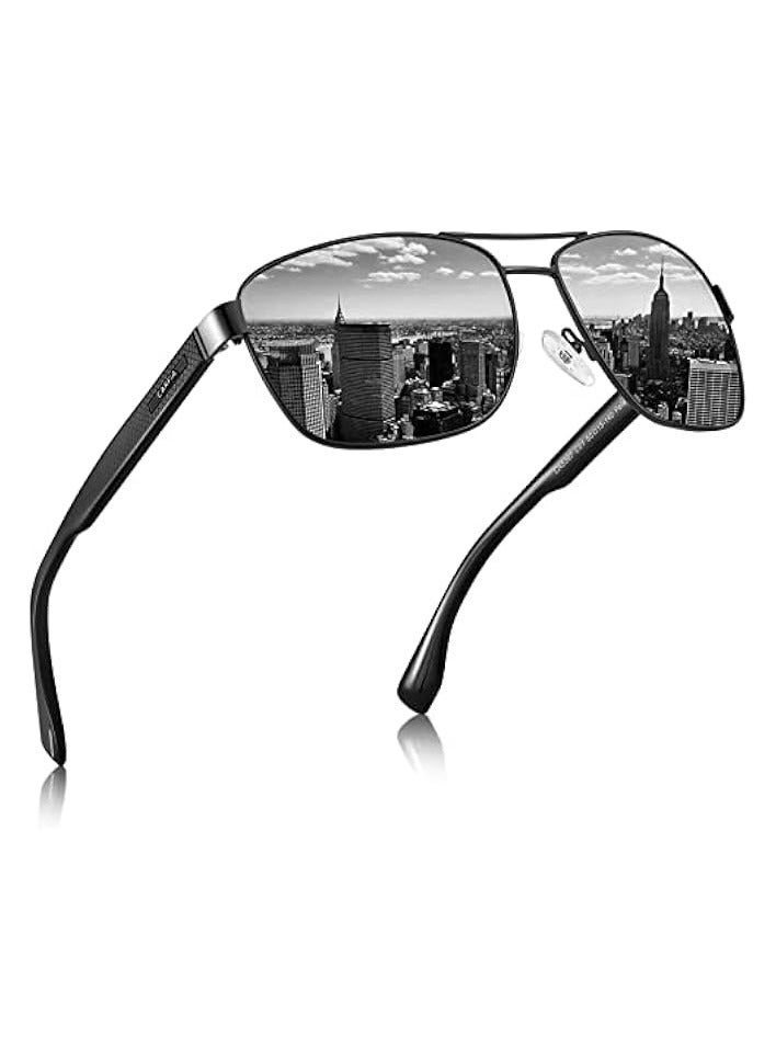 بروماس نظارات شمسية كلاسيكية للرجال - نظارات شمسية مستقطبة بأذرع من الأسيتات للحماية من الأشعة فوق البنفسجية - Image 1