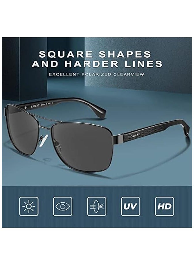 بروماس نظارات شمسية كلاسيكية للرجال - نظارات شمسية مستقطبة بأذرع من الأسيتات للحماية من الأشعة فوق البنفسجية - Image 4