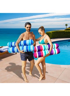 FindUWill 2 Pack Fabric Water Swimming Pool Floats Hammock Xl Inflatable Multipurpose Water Hammocks Floaties (Saddle Lounge Chair Hammock Drifter) Pool Float Lounger For Adults Vacation  - Image 5