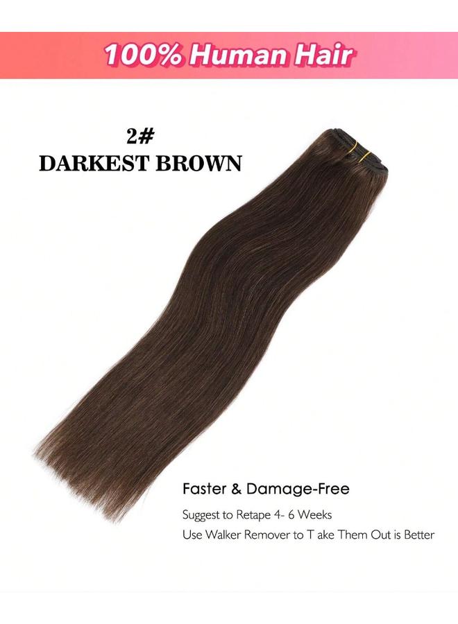 Bluejw European And American Women's Real Hair Wig Dyeable Fishing Line Hair Curtain One-piece Real Hair Tape Halohair - Image 1