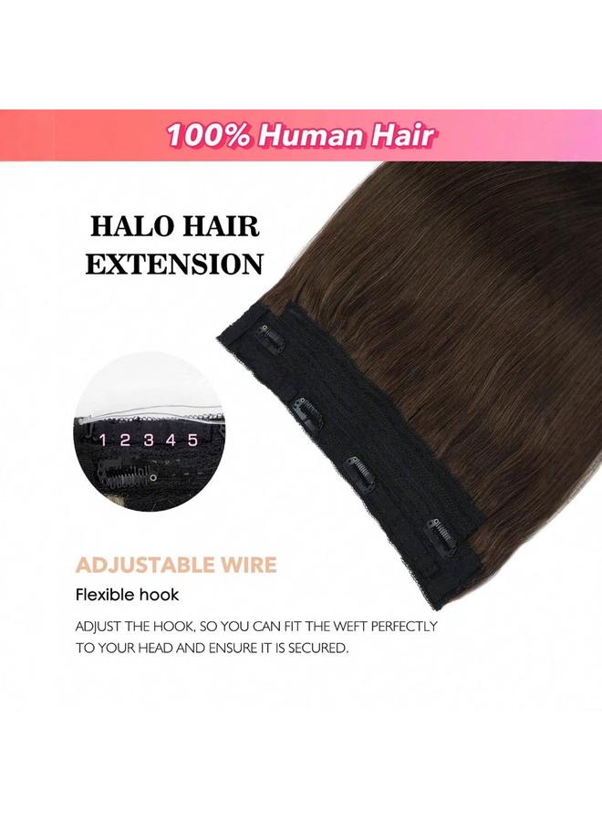 Bluejw European And American Women's Real Hair Wig Dyeable Fishing Line Hair Curtain One-piece Real Hair Tape Halohair - Image 5
