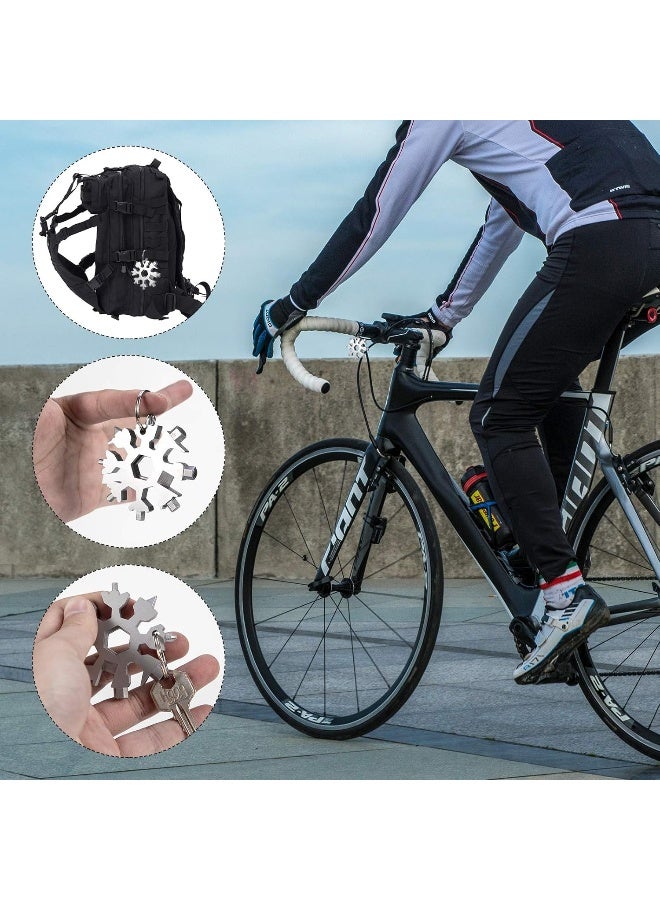 Tbrand Snowflake Multitool, Stainless Steel Snowflake Tool Multi, Portable Snowflake Tool Bottle Opener, Flat Phillips Screwdriver Kit all in one, gift for Christmas (Graceful Black)  - Image 5