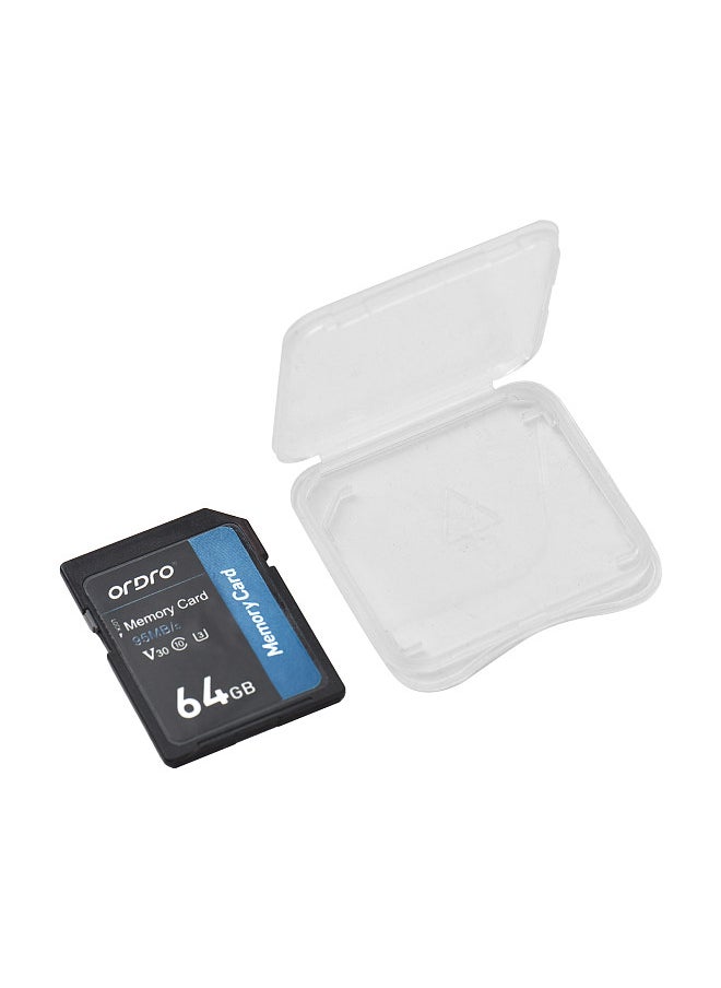 ORDRO - ORDRO 64GB Memory Card V30 Class 10 SD Card 95MB/s High Speed for Digital Video Cameras Camcorders - Image 1