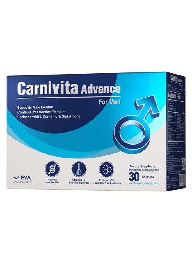 EVA PHARMA Carnivita Advance Powder For Men, Pack of 30's - Image 1