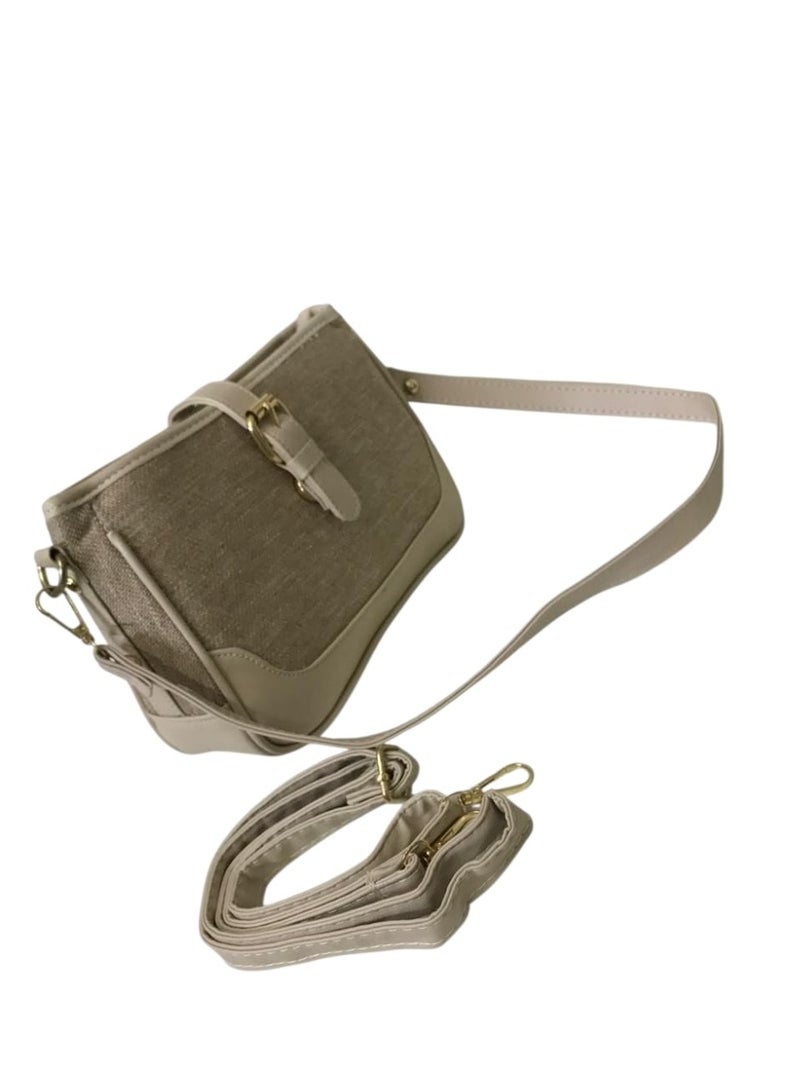 Medium-Sized Crossbody Bag – Burlap Design - Image 2