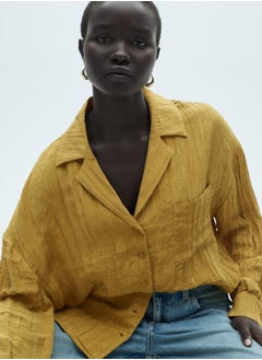 MANGO Pocket Textured Shirt  - Image 3