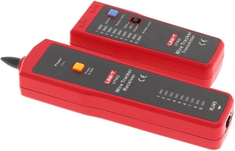 Uni-T Wire Tracker; Telephone Line Network Cat6 Cable, Power Calibration Cable Tester Consists Of A Transmitter And Receiver