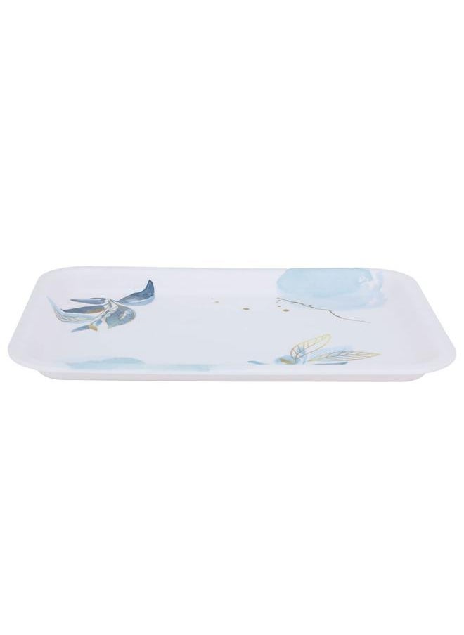 Alsaif Plastic Serving Tray 32.8 X 24 X 2 Cm Rectangle White  - Image 1
