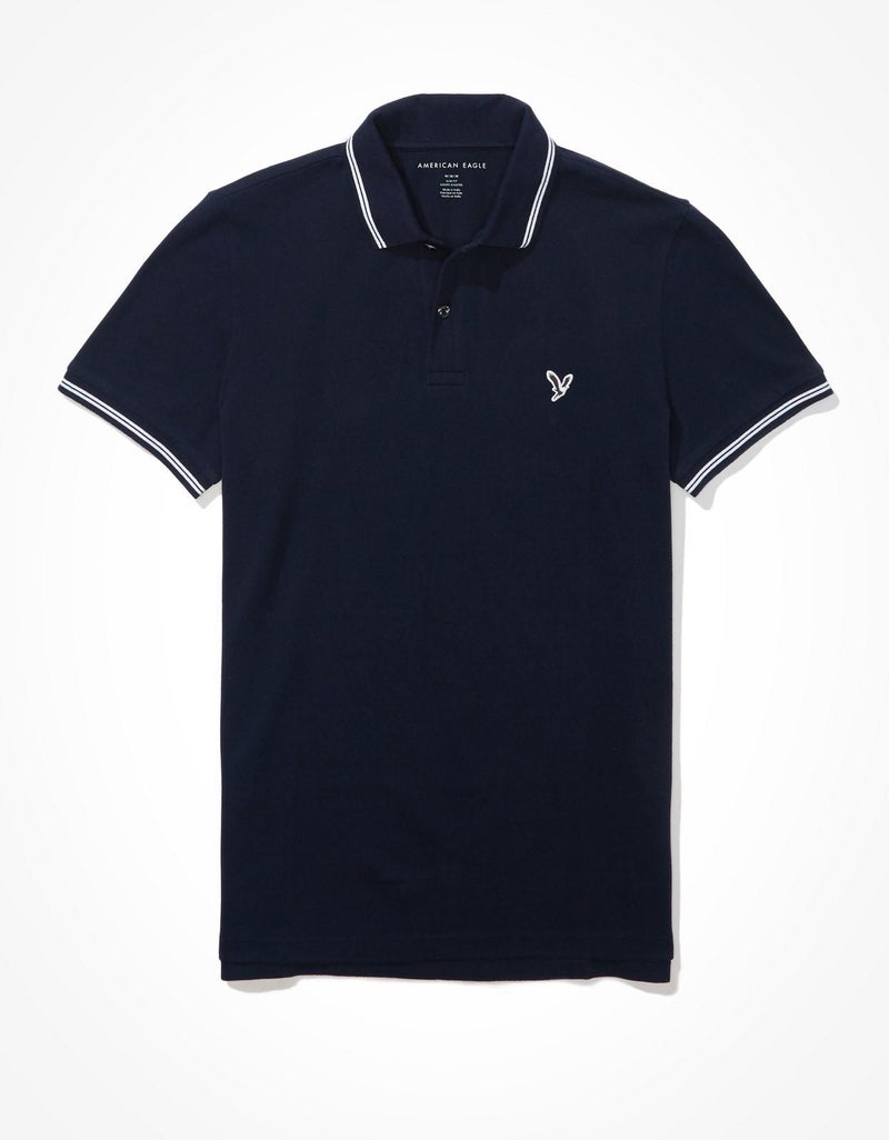 American Eagle AE Slim Fit Pique Polo Shirt - Image 3