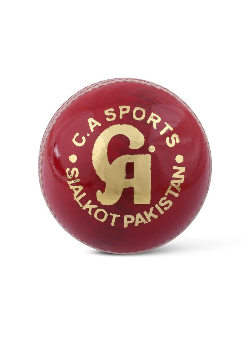 CA Super League Red Cricket Leather Ball - Image 1