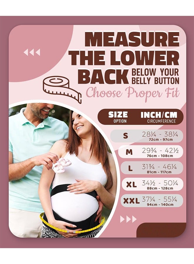 Adjustable 3-in-1 Pregnancy Support Belt Breathable Belly Support Brace, Lightweight Abdominal Binder Large - Image 4