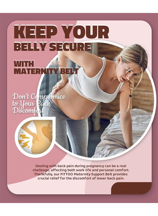 Adjustable 3-in-1 Pregnancy Support Belt Breathable Belly Support Brace, Lightweight Abdominal Binder Large - Image 2