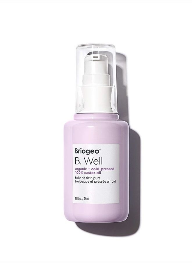 Briogeo - B. Well Organic + Cold-Pressed 100% Castor Oil | Healthy Hair, Eyelashes, Eyebrows and Hydrated, Glowing Skin | Vegan, Phalate & Paraben-Free | 1.5 Ounce - Image 1