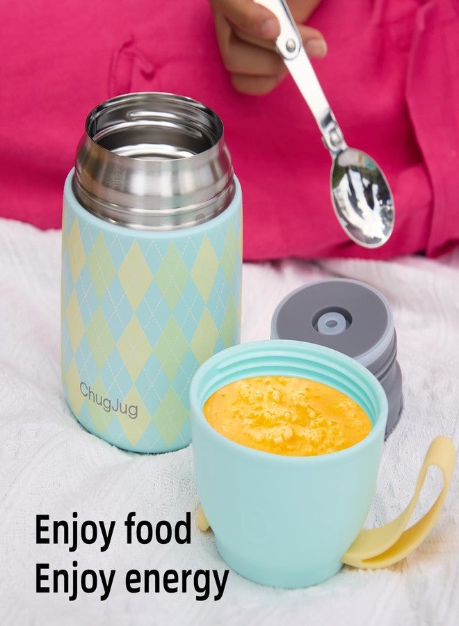 ChugJug Thermo for Hot Food for Adults Kids |Wide Mouth, 18 oz Insulated Food Container with Spoon, Leakproof Soup Thermo for School Office Travel, Thermal Steel Food Jar Easy to Carry (Green) - Image 4