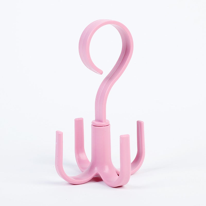 Creative Rotating 4-Claw Hook Multifunctional Wardrobe Organizer Nordic Powder Nordic Powder