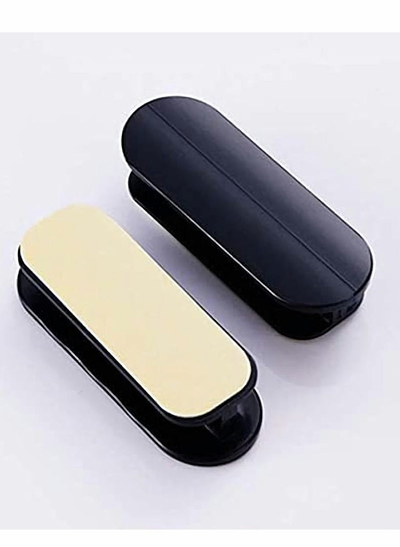 Self-adhesive Handle Punch-free Drawer Window Wardrobe Sliding Door Self-adhesive Push-pull Auxiliary Paste Labor-saving Auxiliary Handle (4 Pieces, Black) - Image 4