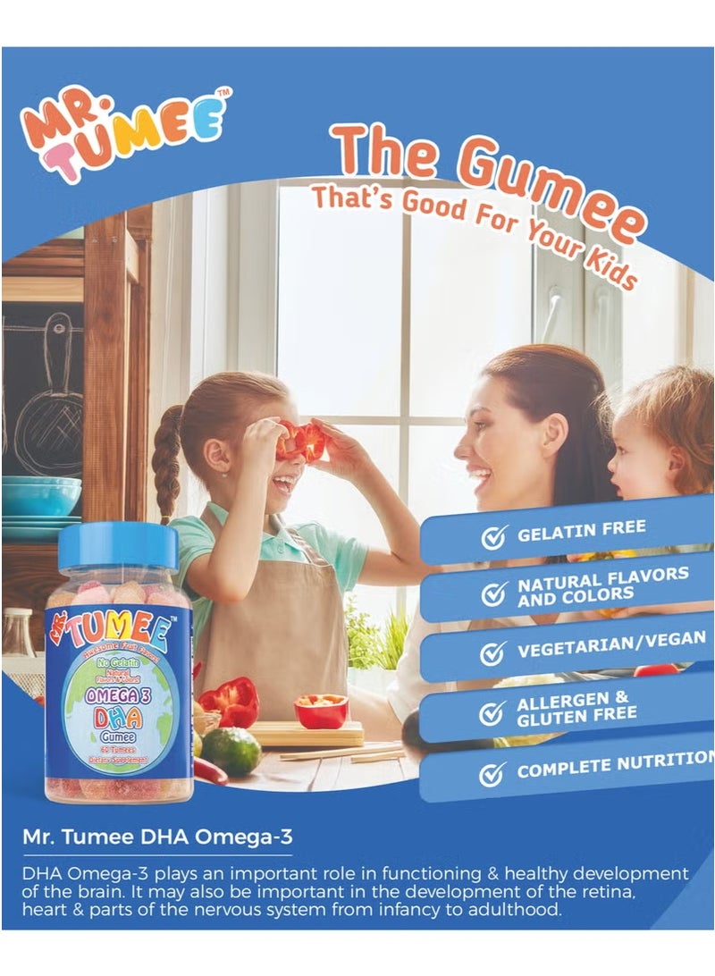MR.TUMEE Mr. Tumee Omega Gummies – Brain & Eye Development Support for Kids, 60 Count - Image 2