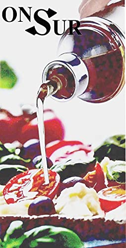 ONSUR Oil Dispenser 500ML Bottle Stainless Steel Container Plastic Transparent Spout for Easy Oil Pour Easy to Clean Best Item for Food Making in Kitchen Hotels Restaurants Etc 1Pc Silver - Image 2