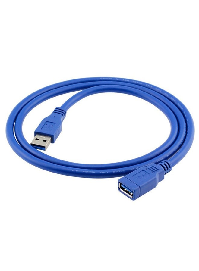 كابل تمديد توصيل USB 3.0 من AM إلى AF ، سلك مهايئ خط تمديد الكمبيوتر أزرق (1.5 متر) - Image 1