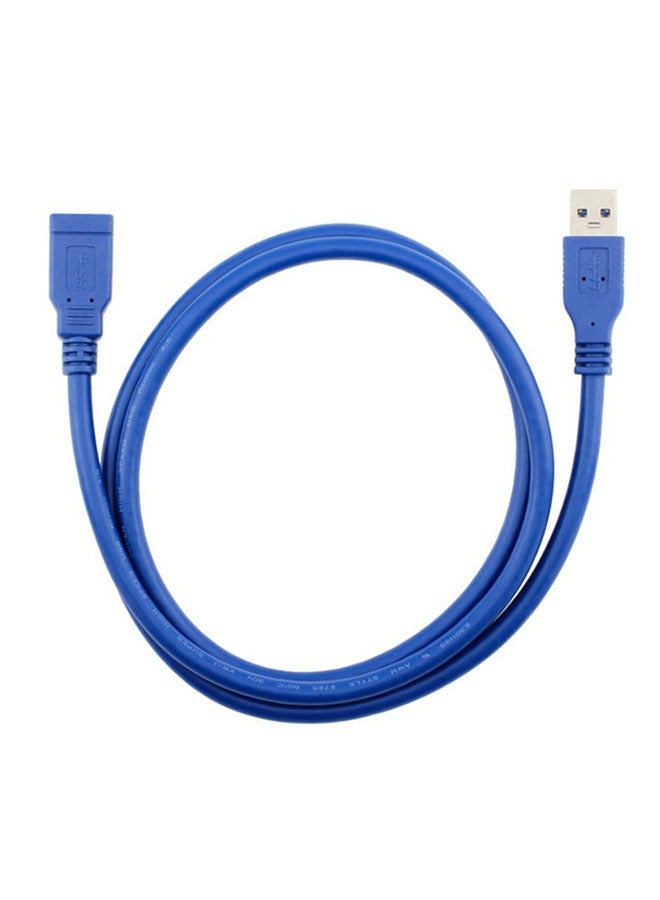 كابل تمديد توصيل USB 3.0 من AM إلى AF ، سلك مهايئ خط تمديد الكمبيوتر أزرق (1.5 متر) - Image 2