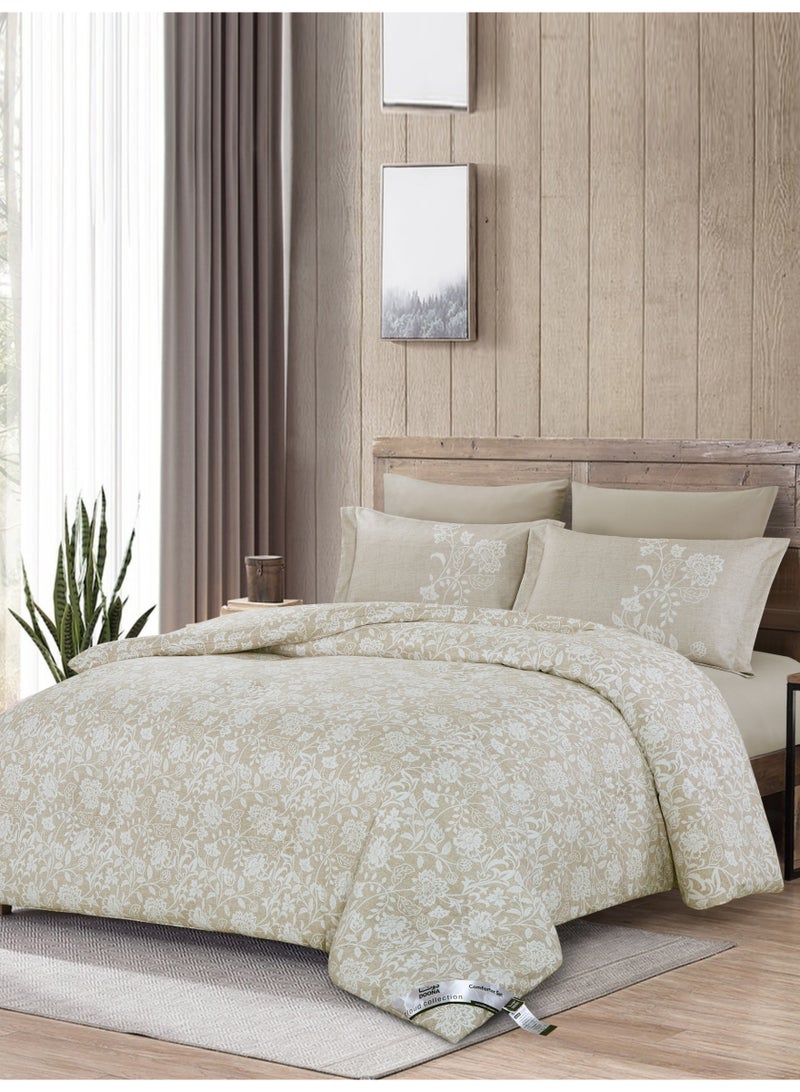 Doona Printed 4-Pcs Single Comforter Bedding Set Fits 120x200cm -Includes Comforter, Fitted Sheet, Pillow Shams & Pillowcases – Soft Microfiber Fabric with Soft 350 GSm Filling - Image 2