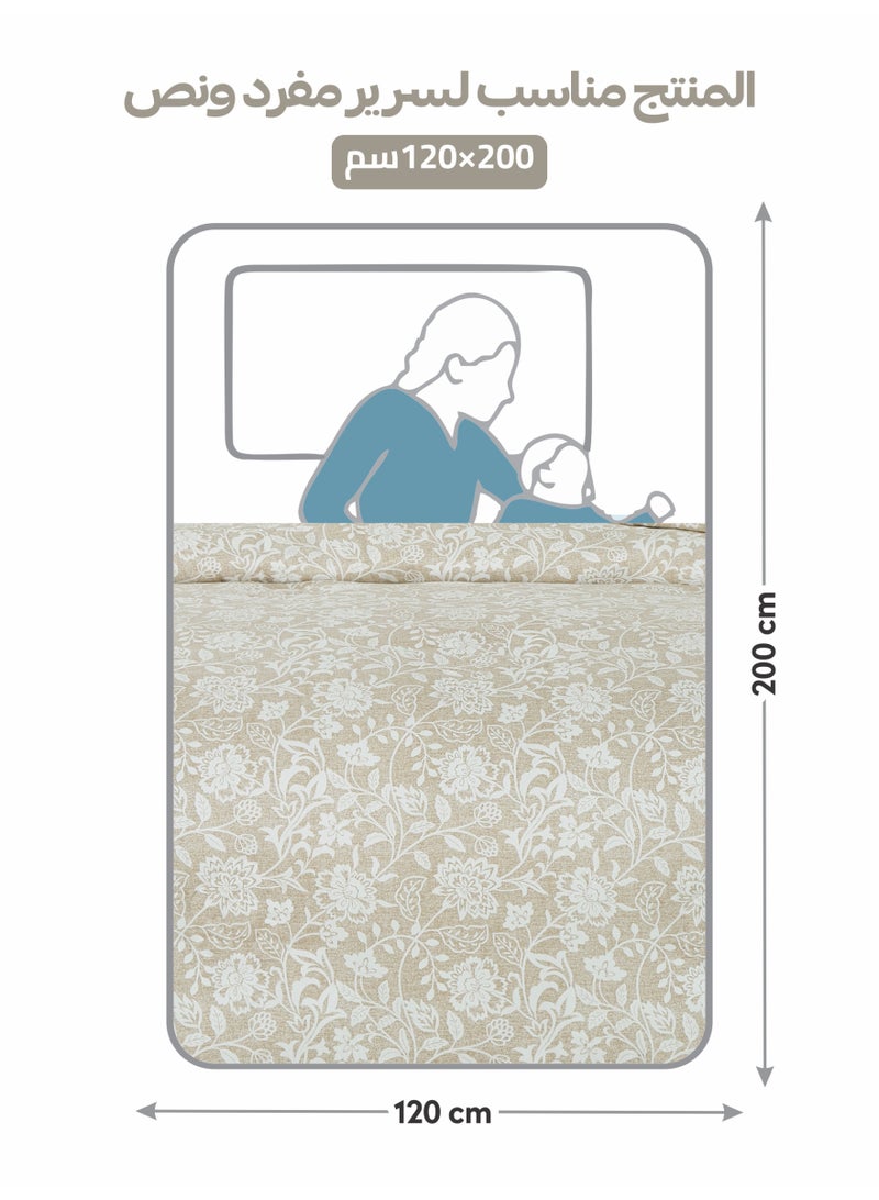 Doona Printed 4-Pcs Single Comforter Bedding Set Fits 120x200cm -Includes Comforter, Fitted Sheet, Pillow Shams & Pillowcases – Soft Microfiber Fabric with Soft 350 GSm Filling - Image 3