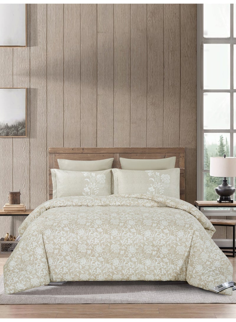 Doona Printed 4-Pcs Single Comforter Bedding Set Fits 120x200cm -Includes Comforter, Fitted Sheet, Pillow Shams & Pillowcases – Soft Microfiber Fabric with Soft 350 GSm Filling - Image 1