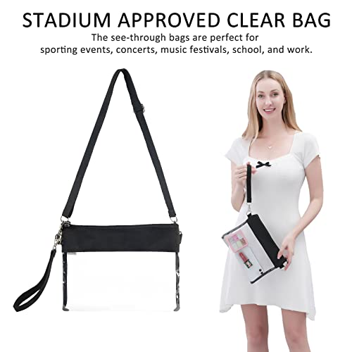 Clearworld Clear Bag for Stadium Events, Clear Crossbody Purse Bag for women, Stadium Approved for Concerts Sports Events Festivals - Image 5
