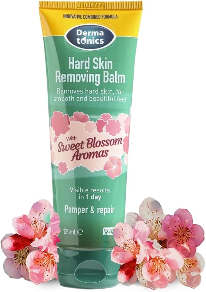 Dermatonics Hard Skin Removing Balm Suitable For Diabetics With Sweet Blossom Aromas Contains Moisturising Shea Butter and Hydrating Swedish Oat Lipid 125 ml - Image 1