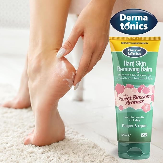 Dermatonics Hard Skin Removing Balm Suitable For Diabetics With Sweet Blossom Aromas Contains Moisturising Shea Butter and Hydrating Swedish Oat Lipid 125 ml - Image 4