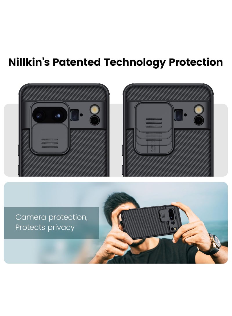 نيلكين جراب لهاتف Google Pixel 8 Pro مقاس 6.7 بوصات 5G من مادة TPU إطار وسادة هوائية مقاوم للصدمات مع غطاء منزلق لحماية عدسة الكاميرا، غطاء خلفي للهاتف المحمول مضاد لبصمات الأصابع - Image 3