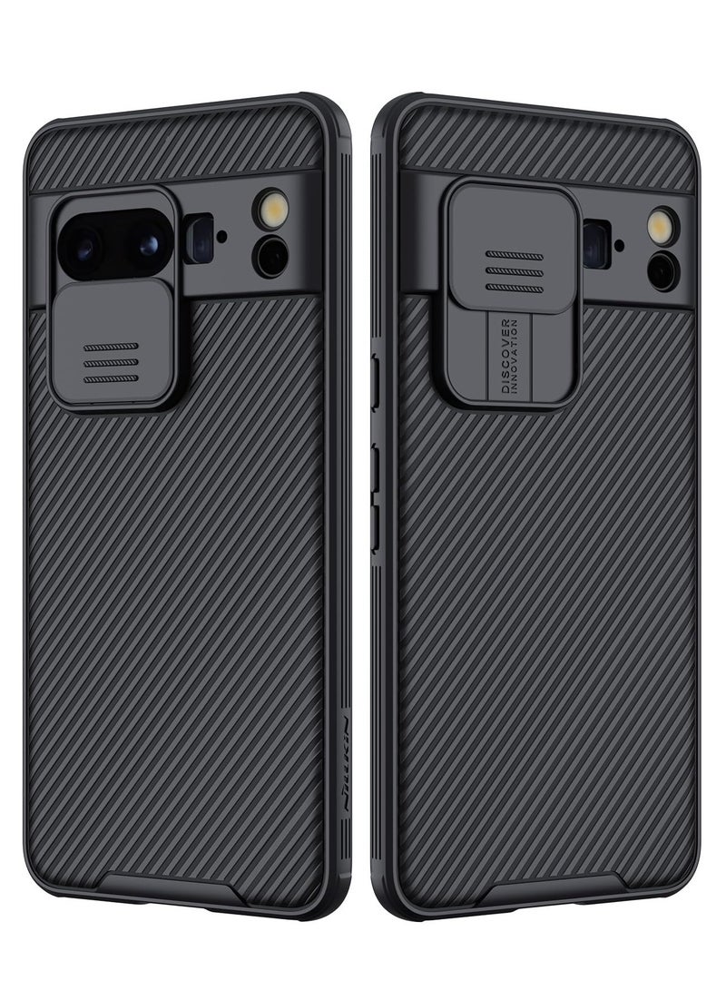 نيلكين جراب لهاتف Google Pixel 8 Pro مقاس 6.7 بوصات 5G من مادة TPU إطار وسادة هوائية مقاوم للصدمات مع غطاء منزلق لحماية عدسة الكاميرا، غطاء خلفي للهاتف المحمول مضاد لبصمات الأصابع - Image 1