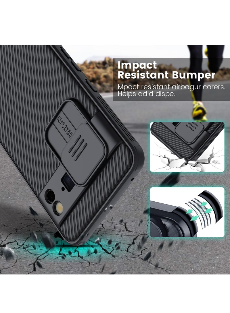 نيلكين جراب لهاتف Google Pixel 8 Pro مقاس 6.7 بوصات 5G من مادة TPU إطار وسادة هوائية مقاوم للصدمات مع غطاء منزلق لحماية عدسة الكاميرا، غطاء خلفي للهاتف المحمول مضاد لبصمات الأصابع - Image 5